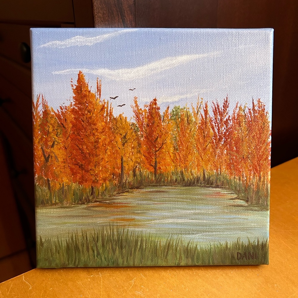 Original Fall Acrylic Painting